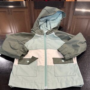 Kids Green Hooded  rain ☔️. Jacket